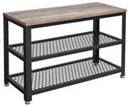 Шкаф за обувки DAVOR кафяв/черен