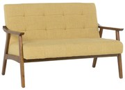 Двуместно канапе PABLO - орех / жълто