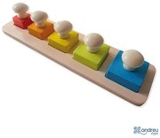 Andreu toys - Обучаващ пъзел с квадратни части и големи дръжки