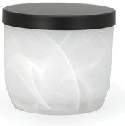 Бял стъклен органайзер за баня за памучни тампони Madison – Spirella