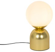 Хотелска шик настолна лампа златиста с опалово стъкло - Pallon Trend