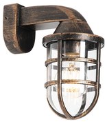 Винтидж външна стенна лампа антично злато IP54 - Joeri