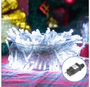 Aigostar - LED външна коледна гирлянда 200xLED/8 функции, 23 m, IP44, студено бяло