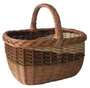 Плетена кошница за дърва с дръжка 35x40 см