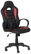 Геймърски стол Carmen 7501, До 100 кг, Регулиране на люлеенето, Еко кожа, Черен/червен