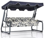 Градински троен люлеещ се стол Rubus 2, цвят Многоцветен