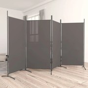 Sonata H Параван за стая, 4 панела, антрацит, 346x180 cм, текстил