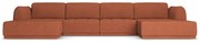 Оранжев ъглов диван Hoku – Makamii