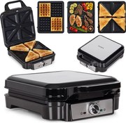 Уред за сандвичи 3в1 KADEN, 1200W, грил, тостер, черен, 28x35x10,5см