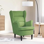 324062 vidaXL Фотьойл, светлозелен, кадифе