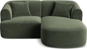Зелен кадифен ъглов диван (десен ъгъл) Campi – Cosmopolitan Design