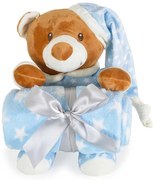 CANGAROO Одеяло с играчка ADDIE BEAR СИНЬО