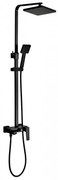 Душ система със смесител, пита, слушалка и шлаух ICT 6891B MATT BLACK, Inter Ceramic