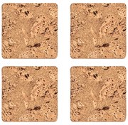Коркови подложки в естествен цвят в комплект от 4 броя Querco - ZicZac