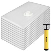 Комплект вакуумни торби с включена помпа Ruhhy, Пликове 50x70 см, 10 бр, Безцветен