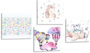 Комплект картини – За деца в пастелни цветове