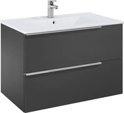 Шкаф 800 mm, Elegant plus onyx с 2 чекмеджета и умивалник