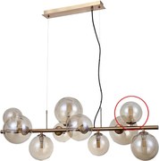 ITALUX - Резервно стъкло за полилей и стенна лампа CANELLO G9 Ø 11 см кафяв