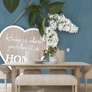 Фототапет – Сърце с цитат - Home is where your heart is
