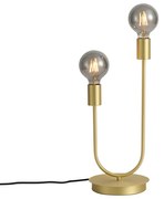 Арт Деко настолна лампа месинг 2 светлини - Tuning