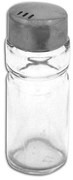 Стъклена солница за оливерник с хромирана капачка 35мл (405-B/406-S)