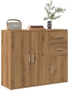 855907 vidaXL Бюфет, занаятчийски дъб, 91x29,5x75 см, инженерно дърво