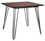 Квадратна маса 80x80xh75см метал/дърво ANTIQUE-INDUSTRIAL-(F-M808075)