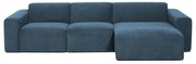 Син ъглов диван от рипсено кадифе (десен ъгъл) Sting – Scandic