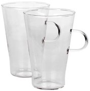 Стъклена чаша за лате / топли напитки 400мл 2бр WOL- (CSSS040C) - Termisil