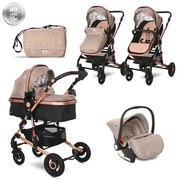 Комбинирана детска количка ALBA PREMIUM SET LORELLI - PEARL Beige