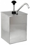 Иноксов диспенсър за сосове 3л с помпа JZP-01 (181059)
