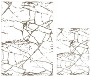 Бели/кафяви килими за баня в комплект 2 бр. 60x100 cm Cracks – Mila Home