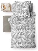 Сива единична памучна олекотена завивка 140x200 cm Botania – douceur d'intérieur