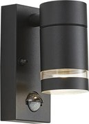 Модерна външна стенна лампа черна IP44 със сензор за движение - Ensam