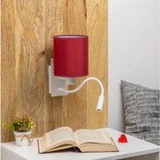 Brilagi-LED Аплик NUBILA 1xE27/25W/230V+LED/3W бял/Помпейски червен