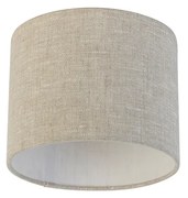 Текстилен абажур светлосив кръгъл 18/18/14