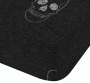 Тъмносив еластичен единичен детски чаршаф 90x190 cm Skulls – Catherine Lansfield