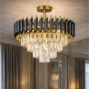 Brilagi - Плафонен полилей ECLIPSE 7xE14/10W/230V диаметър 48 cm черно/златно