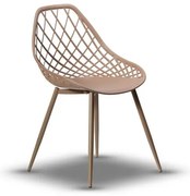 ЛЮГО Фанго (тъмно бежово/кафяво) - МОДЕРЕН АЖУРЕН СТОЛ ЗА КУХНЯ/ ГРАДИНА/ КАФЕНЕ