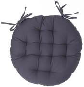 Кръгла възглавница за стол atmosphera Anjali, 38 cm - Тъмносив