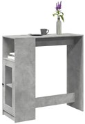 854367 vidaXL Бар маса с рафтове бетонно сива 101x40x103,5 см инженерно дърво