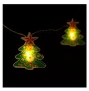 LED коледен гирлянд 10xLED/2xAA 1,35 m топло бяло за елха