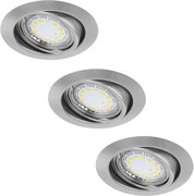 Rabalux 1166 - Комплект от 3 LED вградени осветителни тела LITE 3xGU10/3W/230V