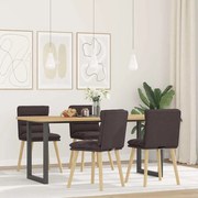 3315397 vidaXL Трапезни столове, 4 бр, тъмнокафяви, текстил