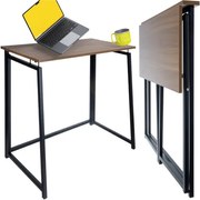 Сгъваема работна маса в стил Loft 80 x 45 cm Черен