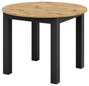 Разтегателна трапезна маса WILY дъб артизан/черна