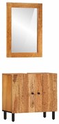 3206297 vidaXL Комплект с шкаф за баня, 2 части, масивна акациева дървесина