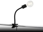 Модерна скоба лампа черна с гъвкава ръка - Cavalux