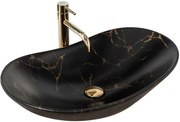 Умивалник за плот Rea Royal 60 Black Marble Mat