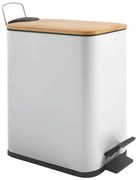 Бяло стоманено кошче за боклук с педал 5 l Erik – Spirella